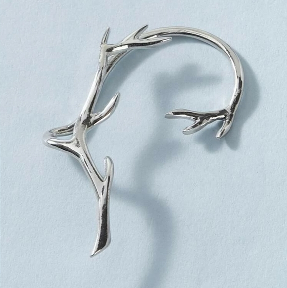 Silver Branch Design Ear Cuff - Picture 2 of 5